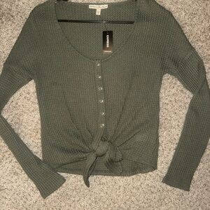 Express Olive Knit Sweater